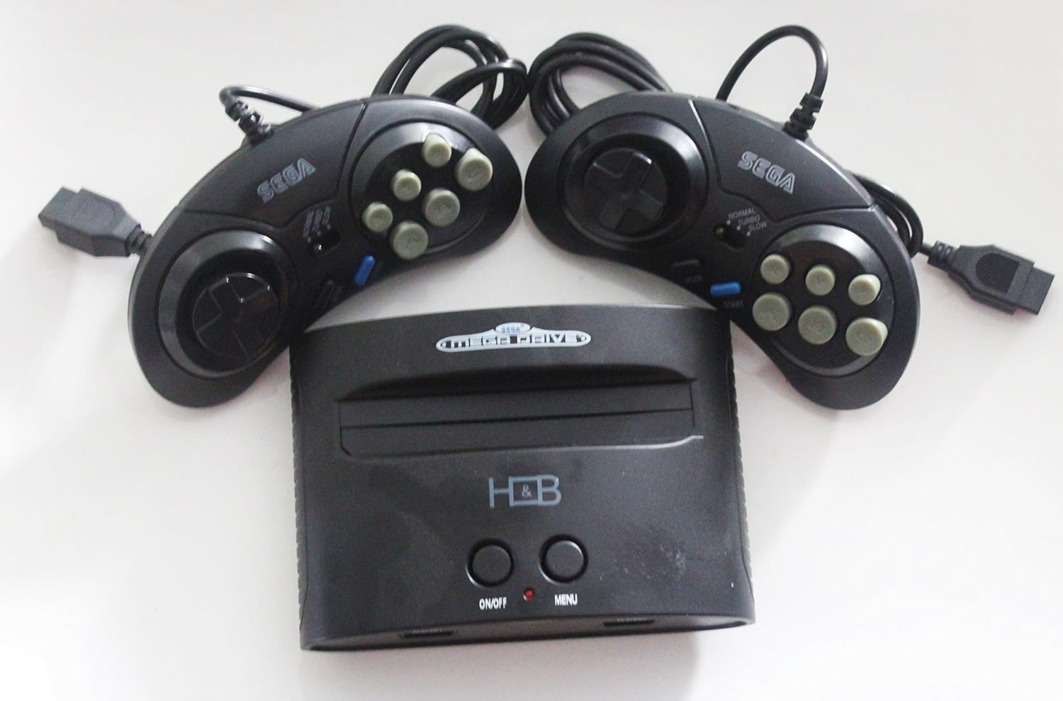 SEGA Genesis Mega Drive Cartridge Edition Authentic Licensed Console With Wired Controllers and Built In 20 Games : Video Games