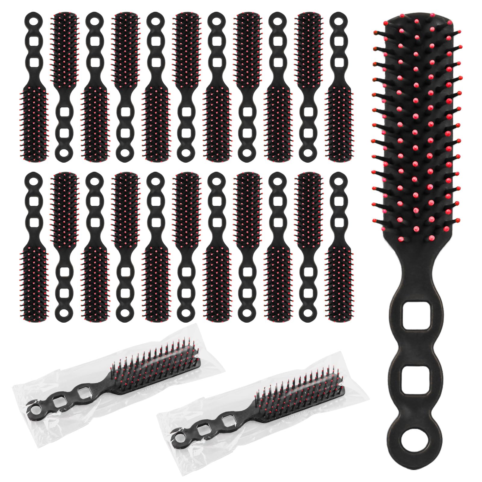 Bulk Haarbürsten für Obdachlose, einzeln verpackt, Haarbürste für lockiges Haar, geeignet für Obdachlose, Unterschlupf, Air Bnb/Hotel/Gästewohnung (100 Stück)