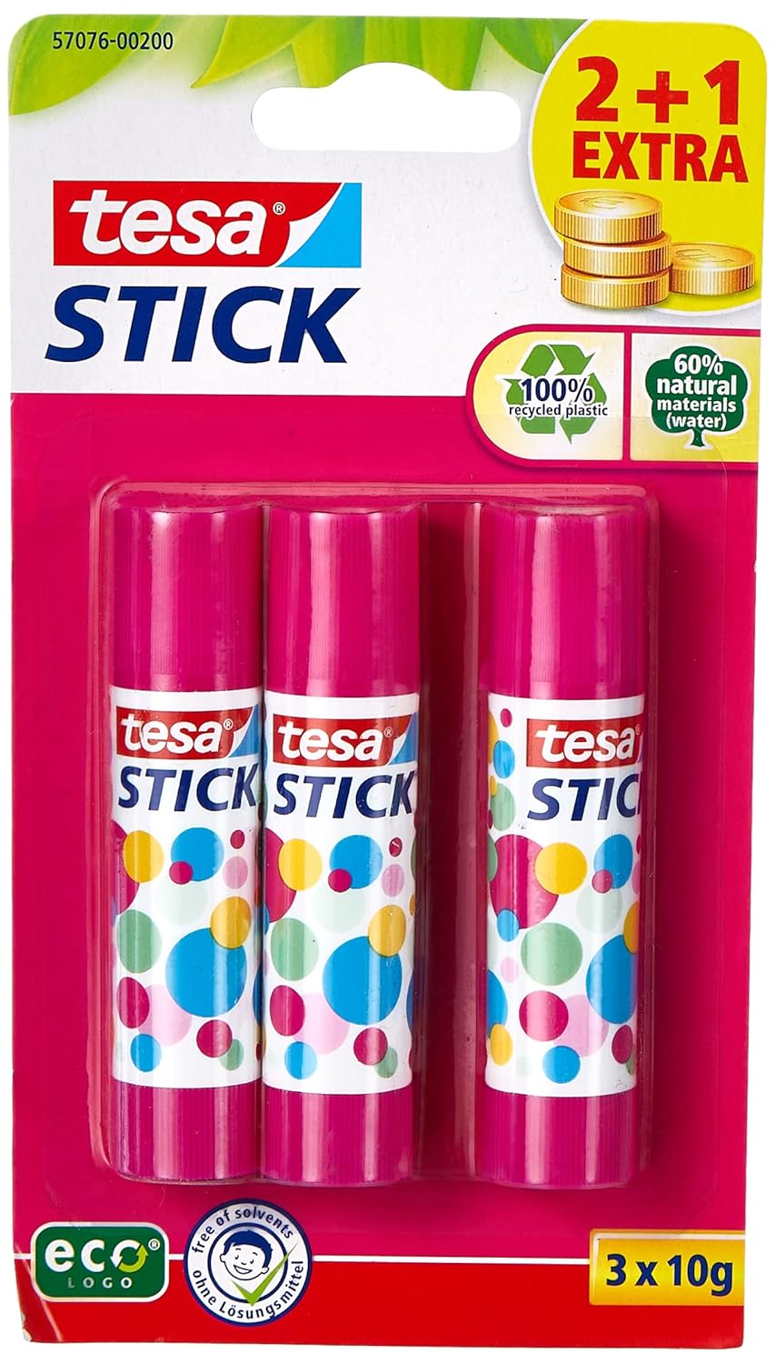 tesa Fun Sticks Pink 2+1 x 10g