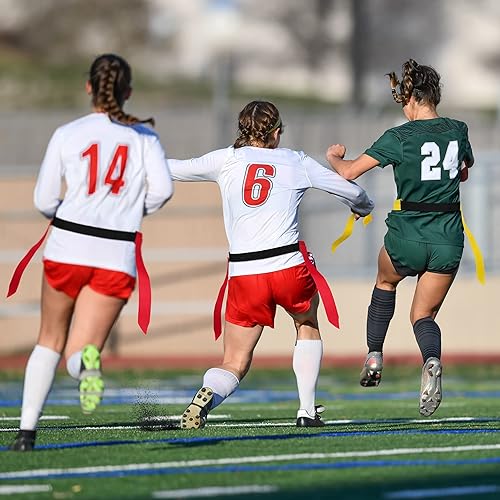 Miniatura 7 de Cinturones de fútbol con bandera, juego de fútbol con bandera para adultos, niños y jóvenes, banderas de fútbol para jugadores de competición de
