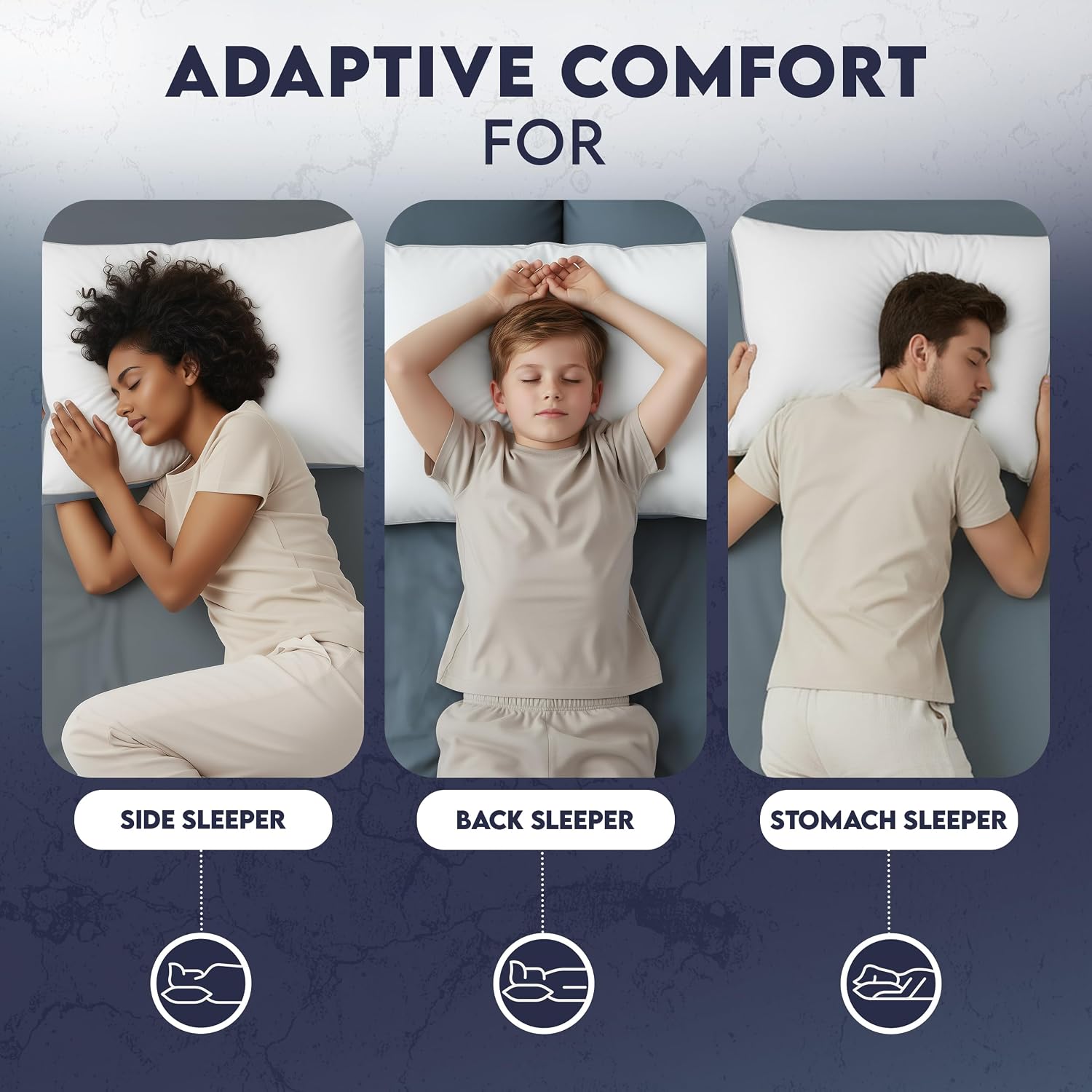 Utopia Bedding Bed Pillows for Sleeping Queen Size (Grey), Set of 2, Soft & Fluffy Pillow with Down Alternative Filling, Cooling, Hotel Quality, Gusseted Pillow for Back, Stomach or Side Sleepers thumbnail