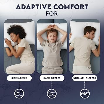 Utopia Bedding Gusseted Pillow (2-Pack) Premium Quality Bed Pillows - Side Back Sleepers - Grey Gusset - Queen - 18 x 26 Inches (UB760-2)