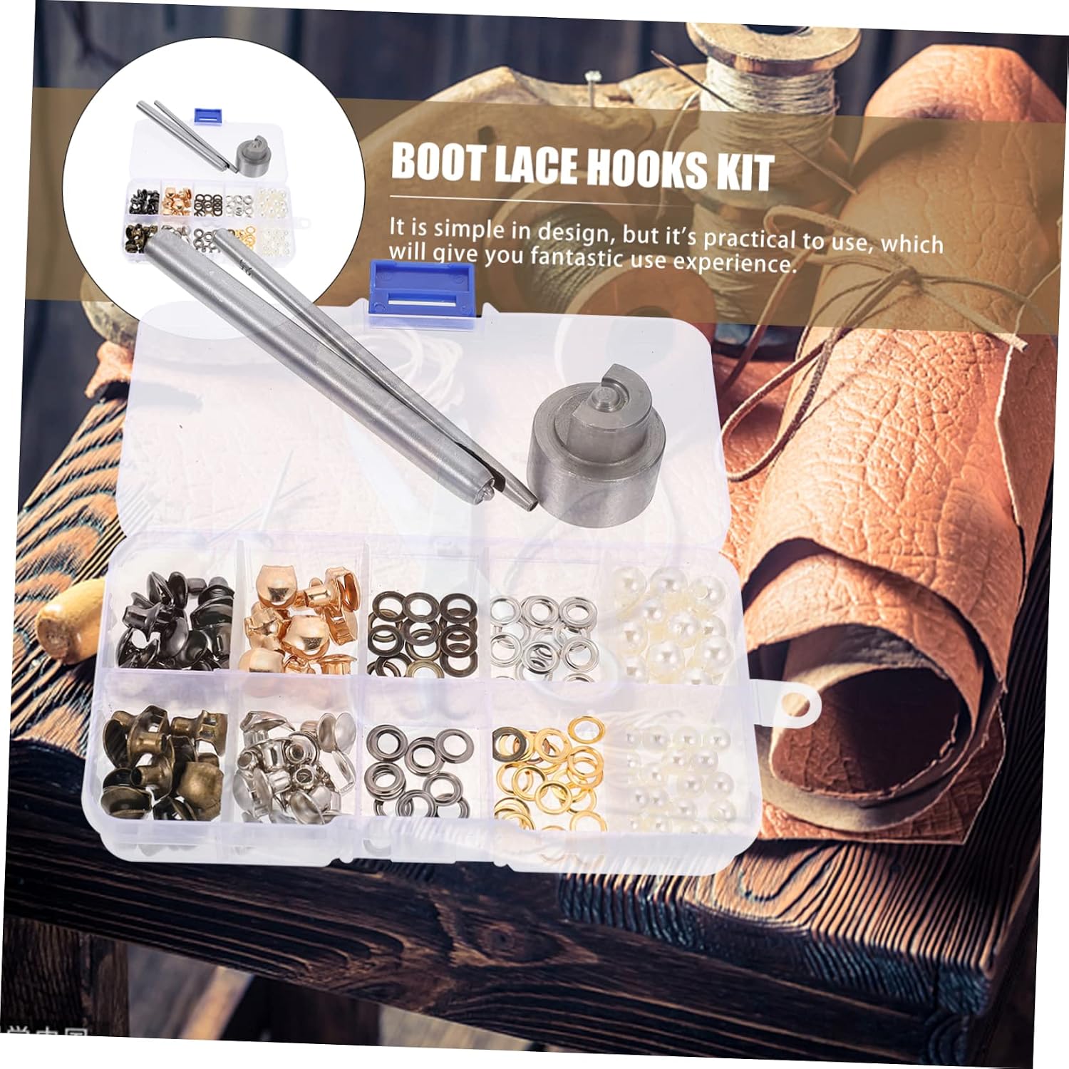 1Set Durable Shaped Boot Lace Hooks Kit Versatile Repair Hooks for Hiking Shoes Safe and Lightweight Shoelace Buckles for DIY Projects