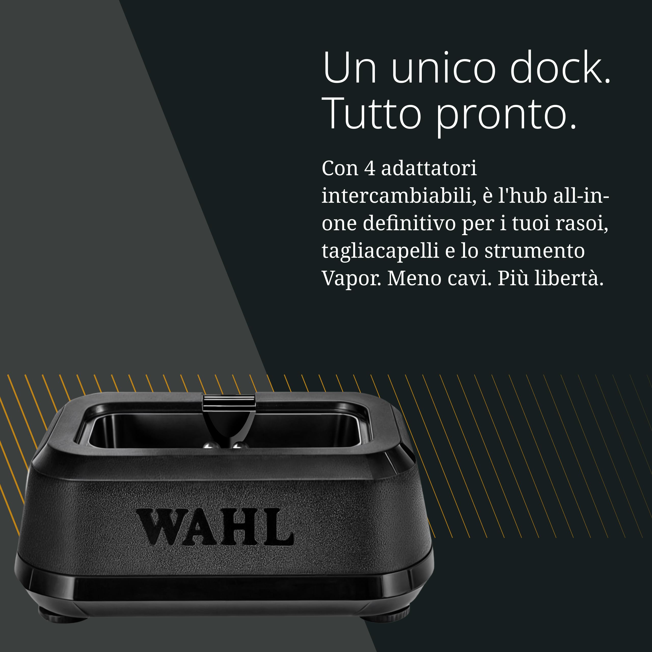 Wahl Power Station, Caricatore USB per Utensili Wahl e Dispositivi USB-C | Caricatore USB per Utensili Wahl 5 Star e Dispositivi USB-C, Ricarica fino a Tre Utensili, Sei Inserti Personalizzabili