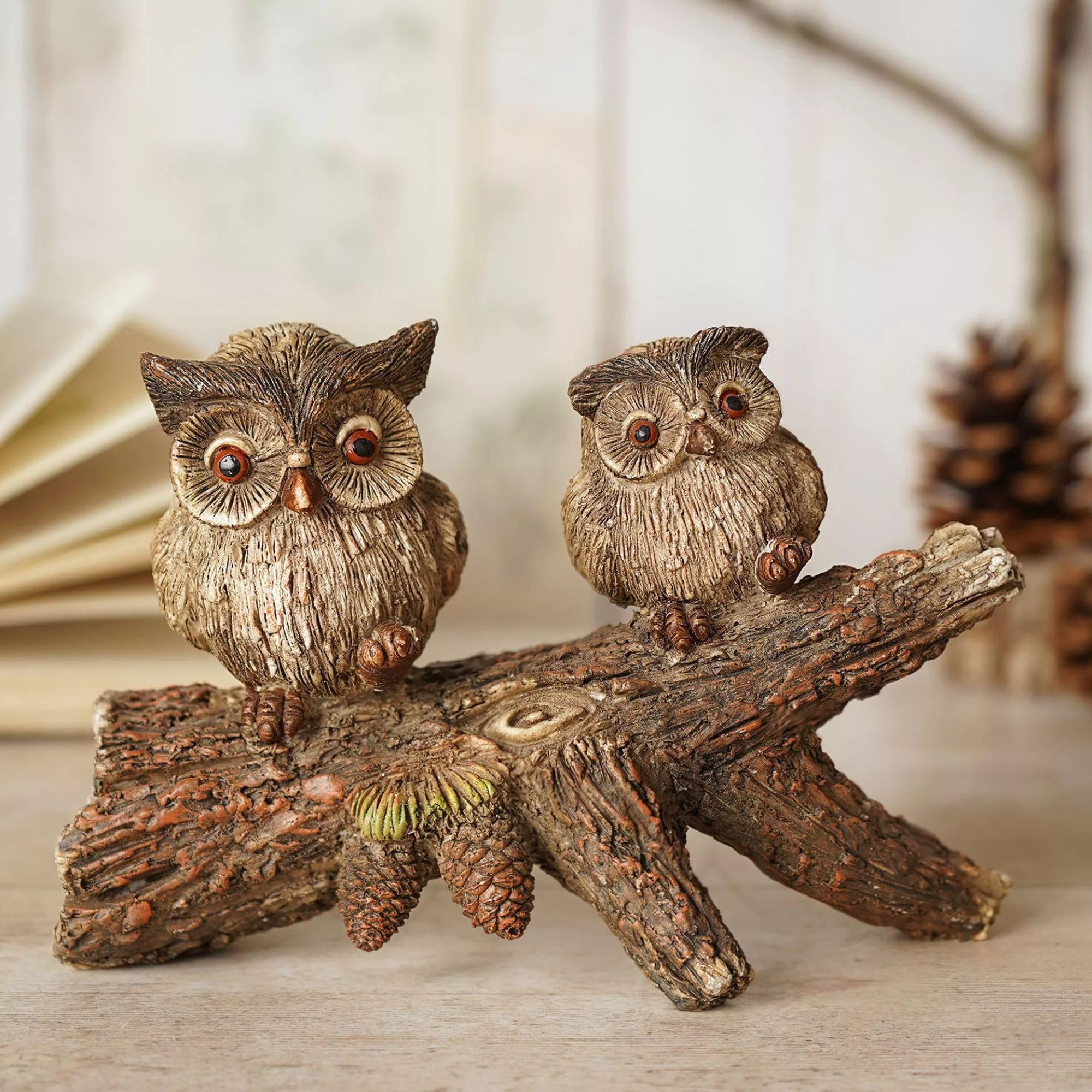 Rackhams Brown/Cream 2 Owls On A Branch