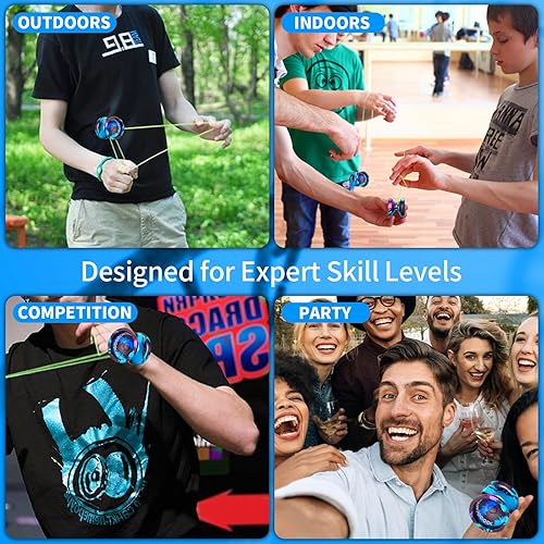 Miniatura 6 de WATIEOBOO Yoyo Trick Yoyo - Rodamiento Yoyo profesional sensible para niños, principiantes, rodamientos Yoyo que no responden para adultos,