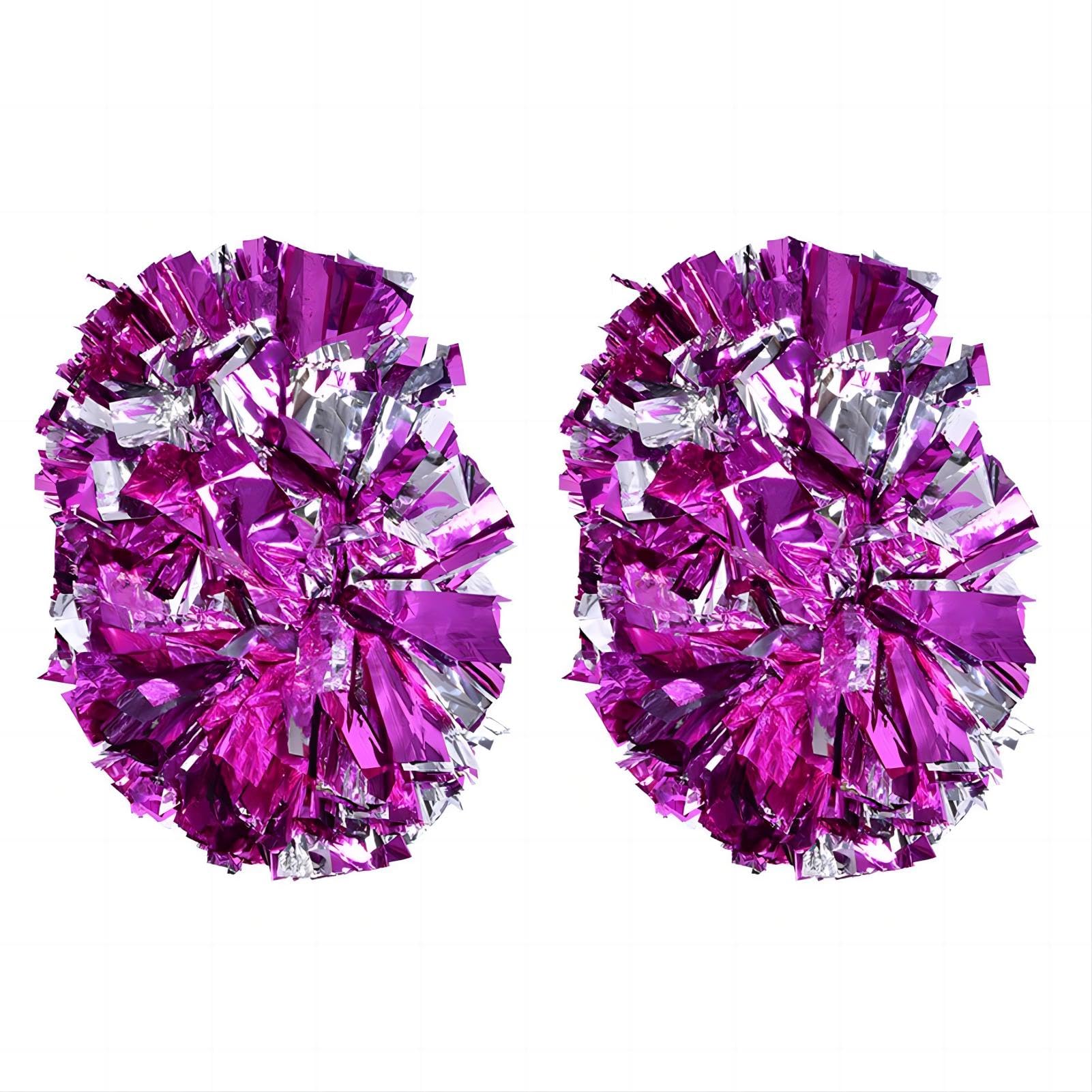 VIFER Pom Poms Cheerleader, 1 Paire Cheerleading Pompons Aérobic Pompoms Boules De Fleurs De Pom Pom Girl Pour Enfants Femmes Danse Matchs De Sport