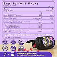 Vista 2 de Suplementos de azafrán - 100 mg de extracto liposomal de azafrán 100% puro con glicinato de magnesio, omega-3, cúrcuma, Ashwagandha, vitamina B6