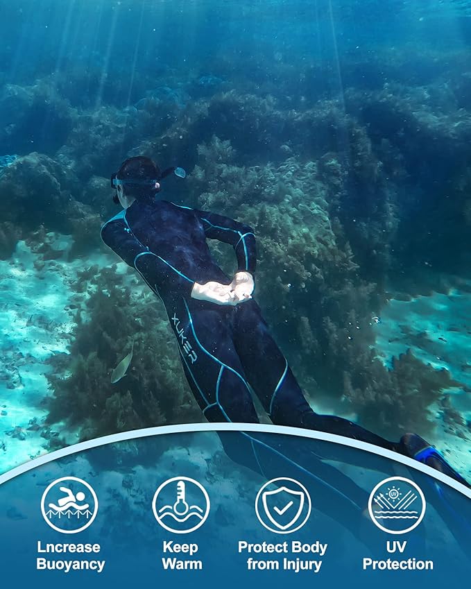 Introducing the ultimate wetsuit for your water adventures, made from 90% neoprene and 10% nylon. Designed to trap warmth by premium neoprene, this wetsuit ensures that you stay cozy and comfortable in the water. The thin layer of water between the neoprene and your skin forms a thermal isolation layer, preventing heat from escaping and keeping you warm throughout your aquatic activities.