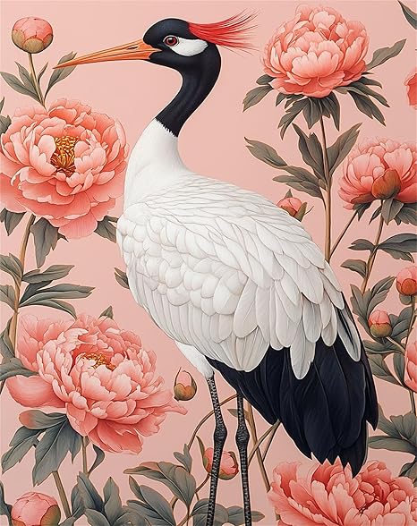 Malen Nach Zahlen Set Erwachsene 40x50cm - Rote Blumen DIY Gemälde