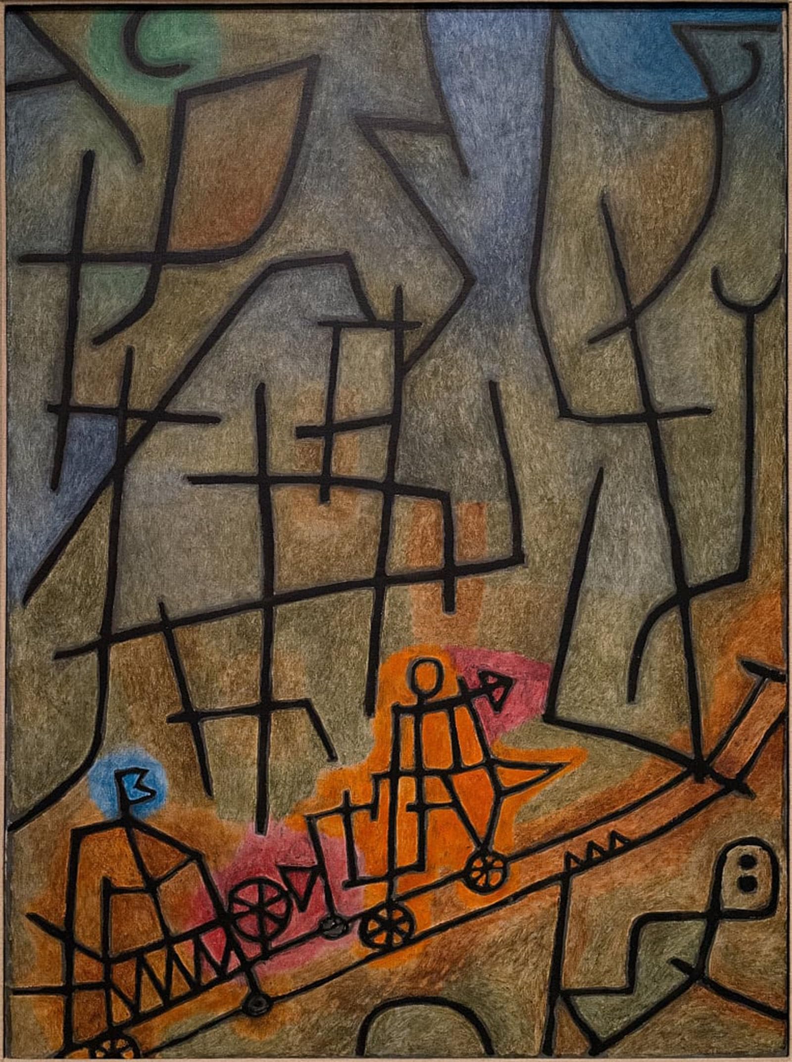 ARTXLXXBN Famous Art Print Poster Vintage Wall Art Conquest of The Mountain by Paul Klee Canvas Art Poster for Home Decor 60x90cm