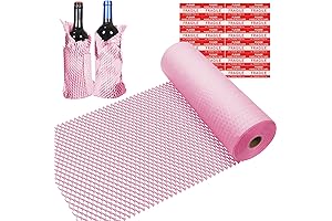 Pink Honeycomb Biodegradable Bubble Wrap - Eco-Friendly Packing Paper Alternative