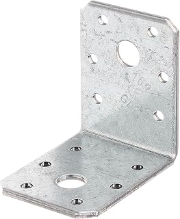 Alberts 835453 Winkelverbinder | sendzimirverzinkt, Silber, 60 x 60 x 45 mm | 50er Set