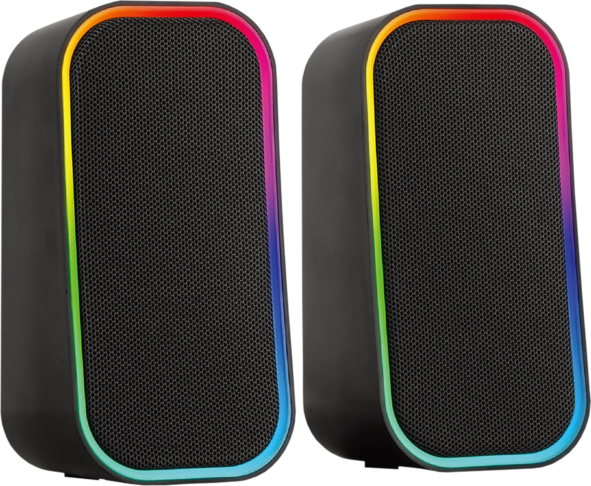 Speedlink Token Gaming PC Głośnik Bluetooth - Głośnik do gier RGB z kablem Gniazdo AUX 3,5 mm lub złącze Bluetooth do laptopa, tabletu, smartfona, 6 trybów oświetlenia, 12 W, czarny