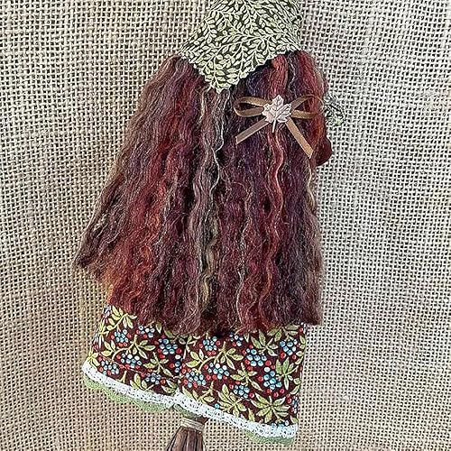 Miniatura 3 de Muñeca de bruja de cocina hecha a mano, muñeca de bruja para colgar en la decoración de la puerta, decoración colgante de bruja de la suerte para