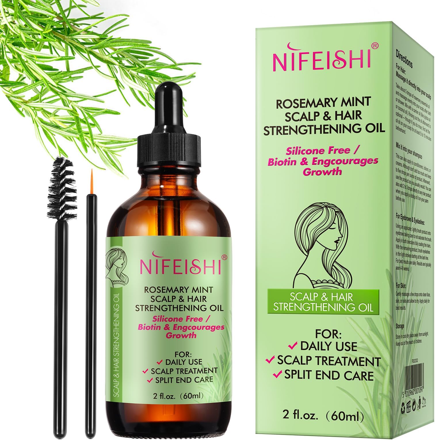 Rosemary Mint Strengthening Shampoo with Biotin Promotes