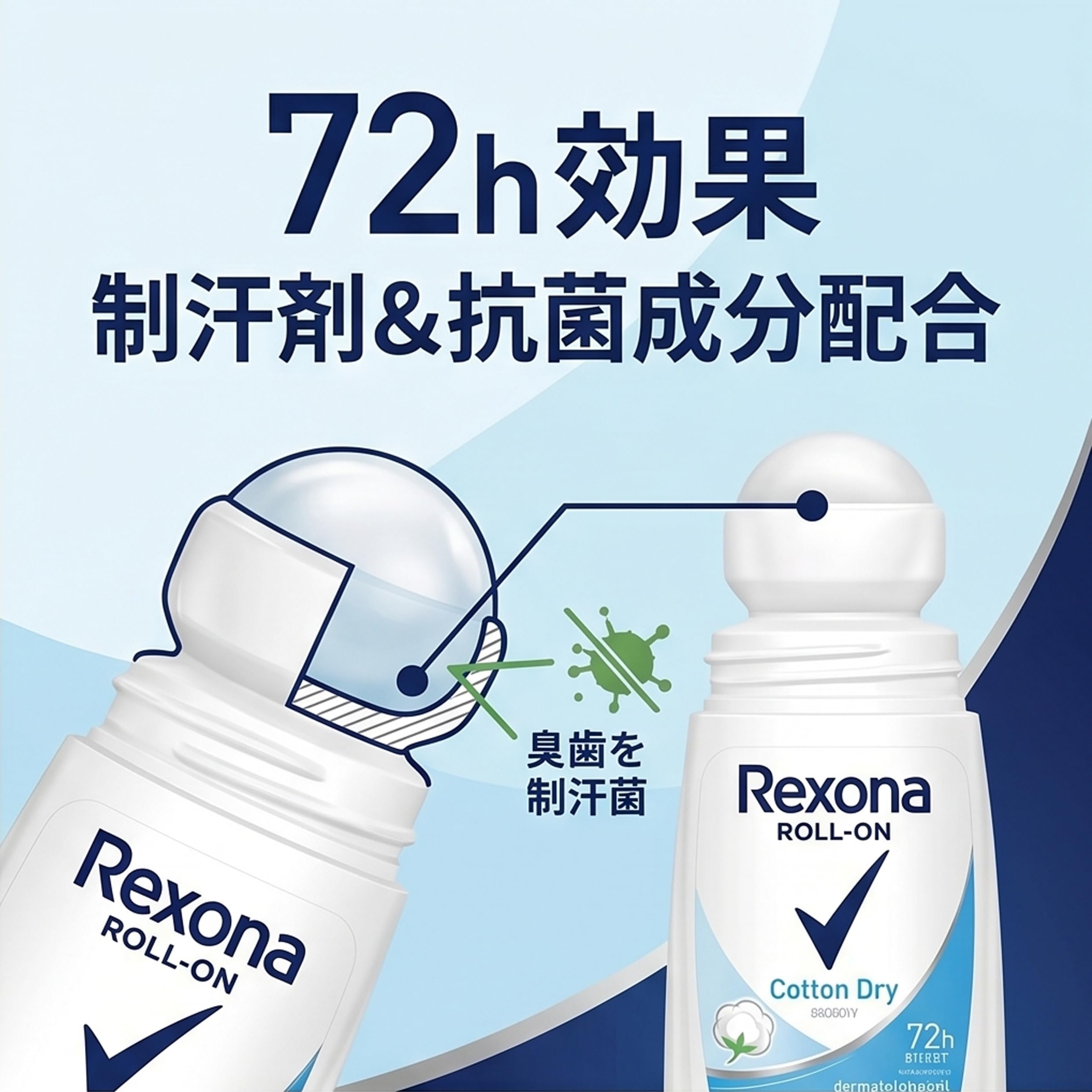 Amazon | Rexona レクソーナ ブラジルデオドラント ロールオン・Cotton