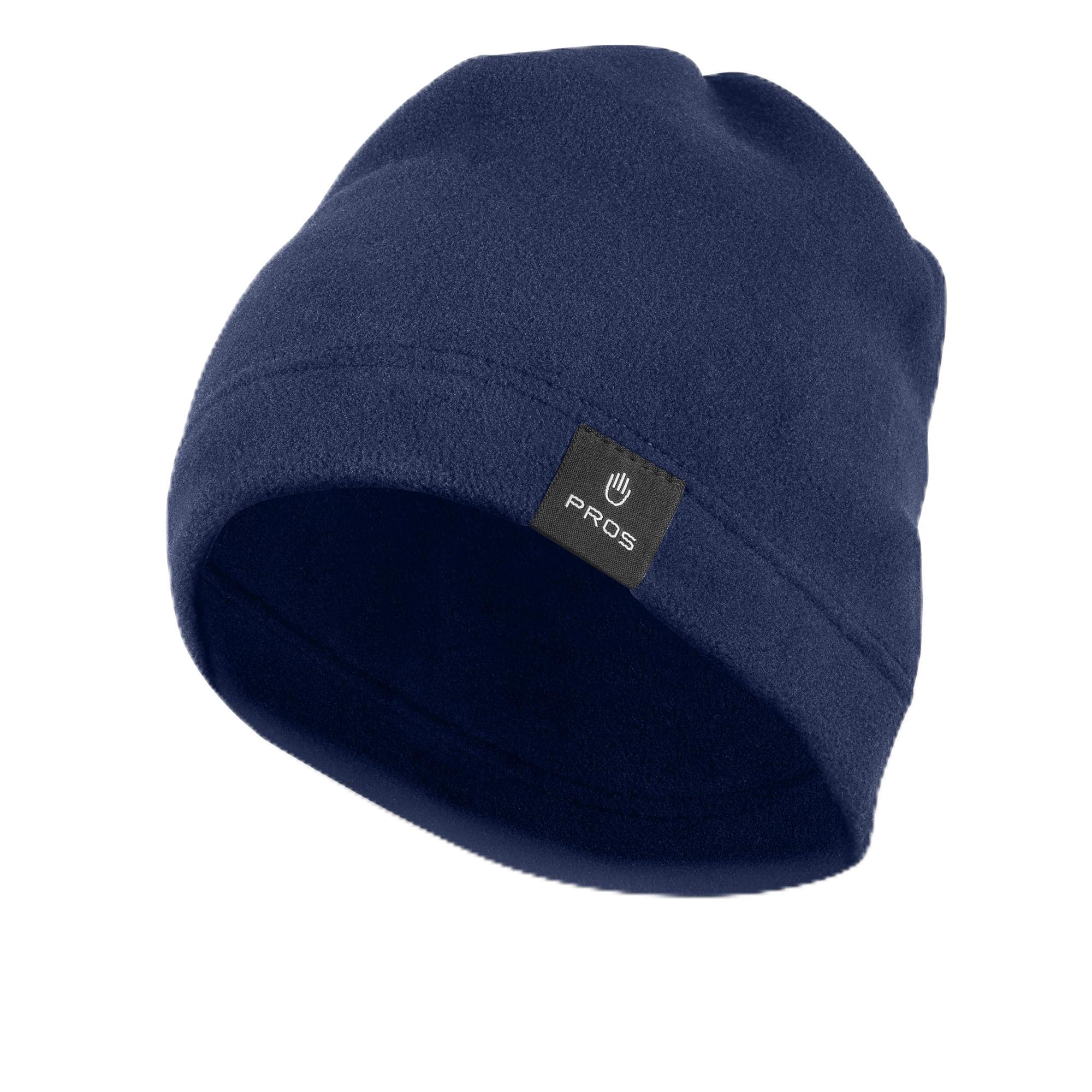 Pros Unisex Blue Fleece Hat 52 Cm – Polar Thermal Winter Beanie Soft Warm Cap 260G/M2