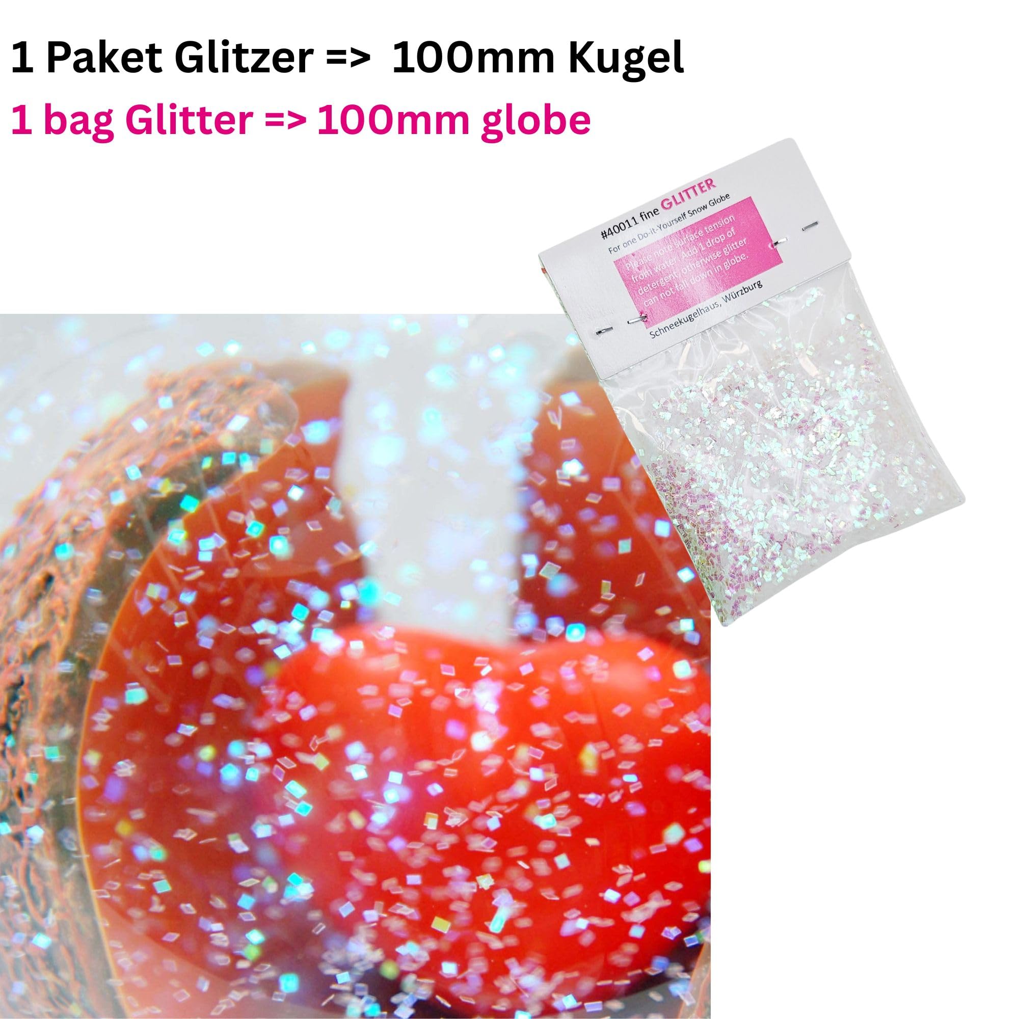 Schneekugel Becher Zubehör Set - 7-teilig Für DIY Glitzer Becher