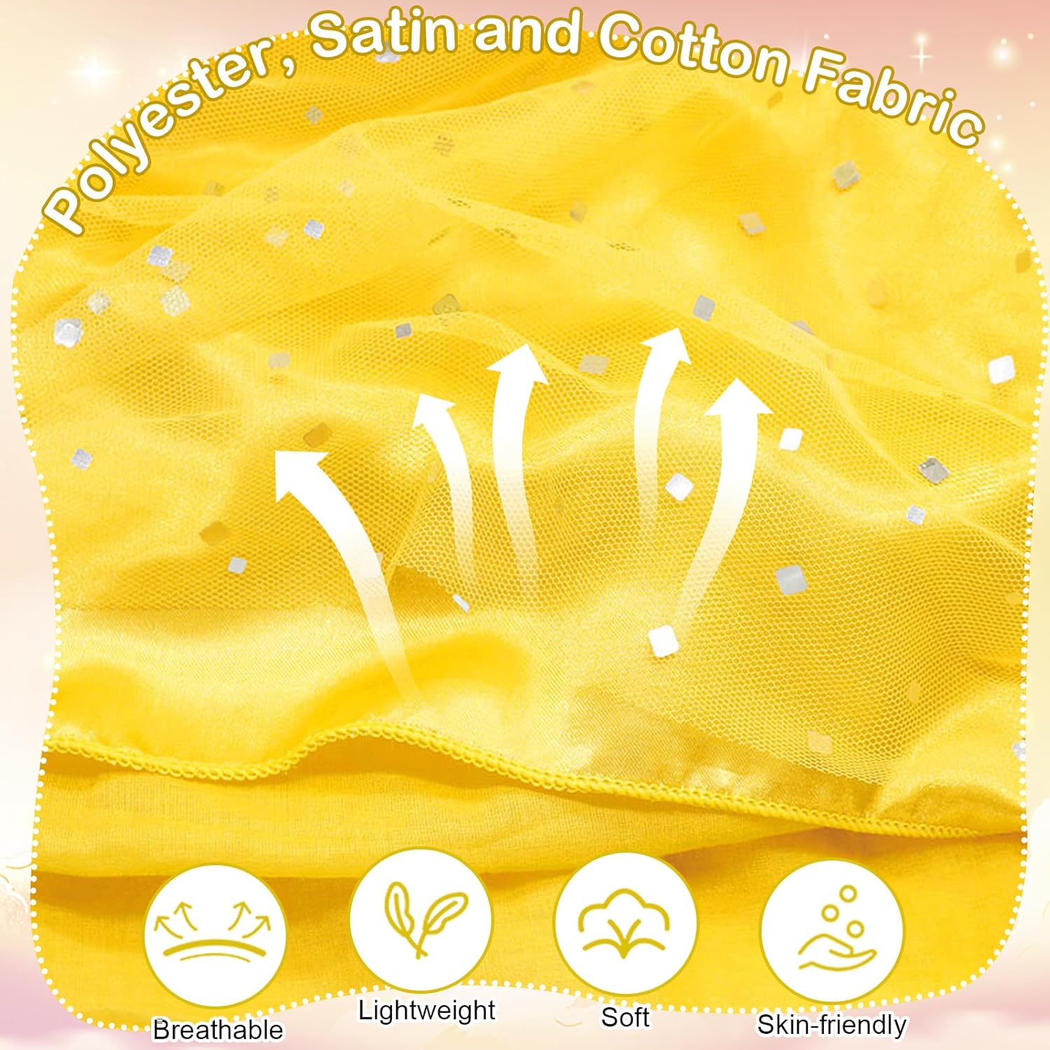 COTRIO Princess Costume for Girls Kids Halloween Dress Up Toddler Birthday Party Outfits Off Shoulder Fancy Dresses Gifts - Image 4