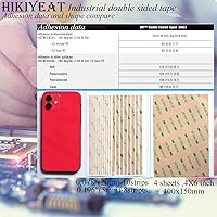 Vista 5 de Cinta de Doble Cara, Cinta Adhesiva Transparente, Cinta de Transferencia Delgada de Servicio Pesado, Pegajosa, Impermeable, 5 Hojas (Tiras, Hoja)