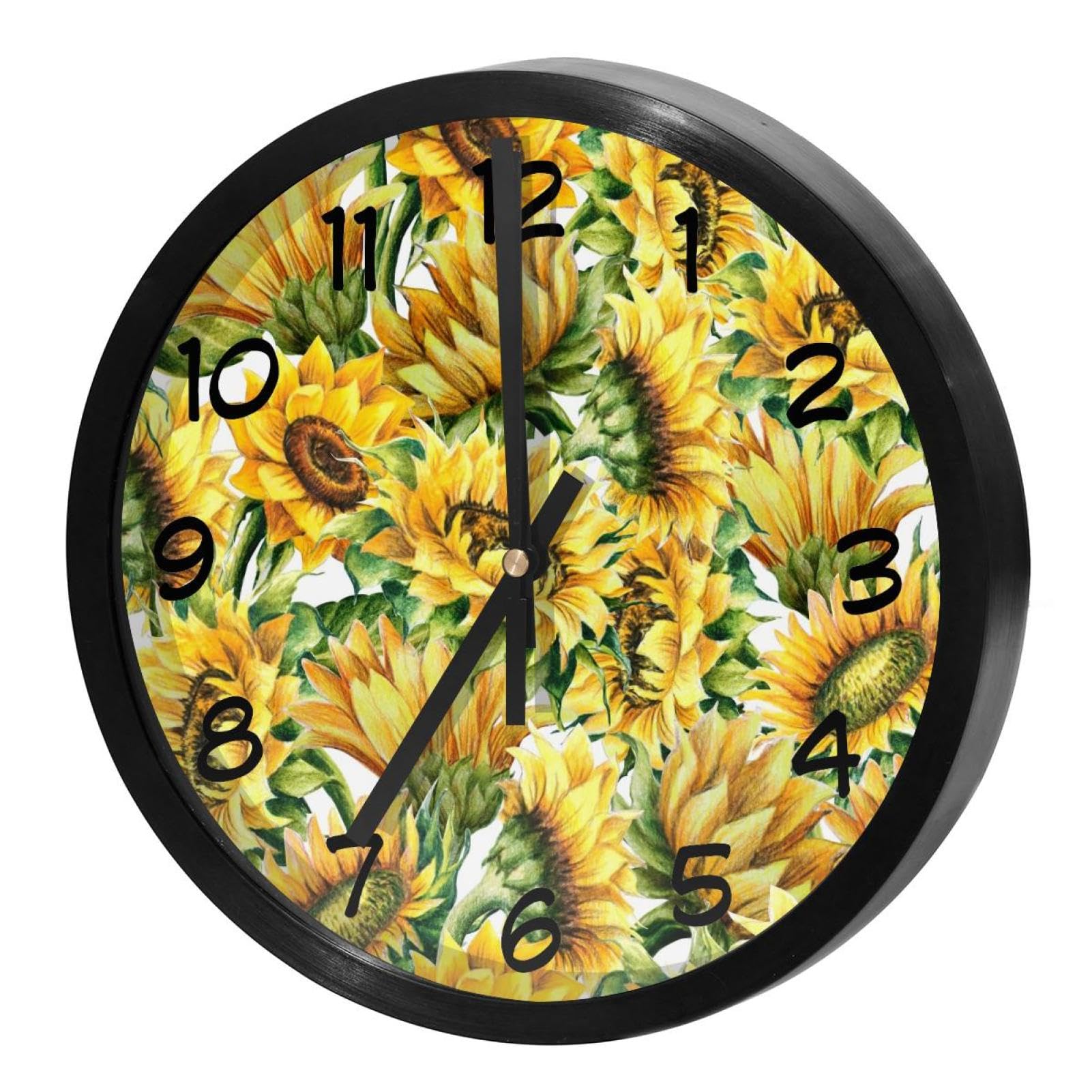 Horloge murale silencieuse pour bureau et cuisine à mécanisme à quartz