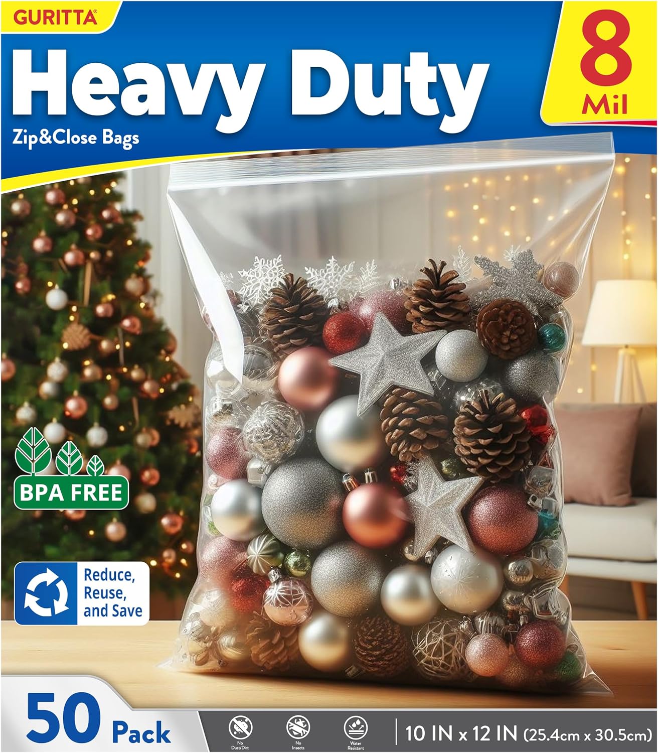 8mil Heavy Duty Plastic Bag, Storage Ziplock Bag, 4x