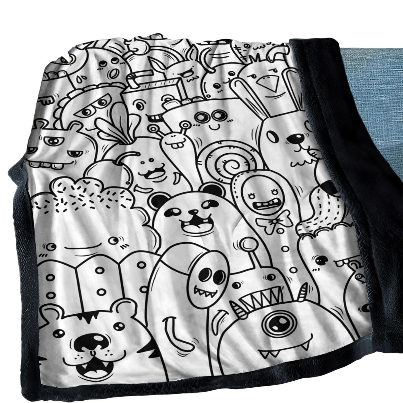Couverture de coloriage lavable pour adulte et ado, plaid lit d'hiver