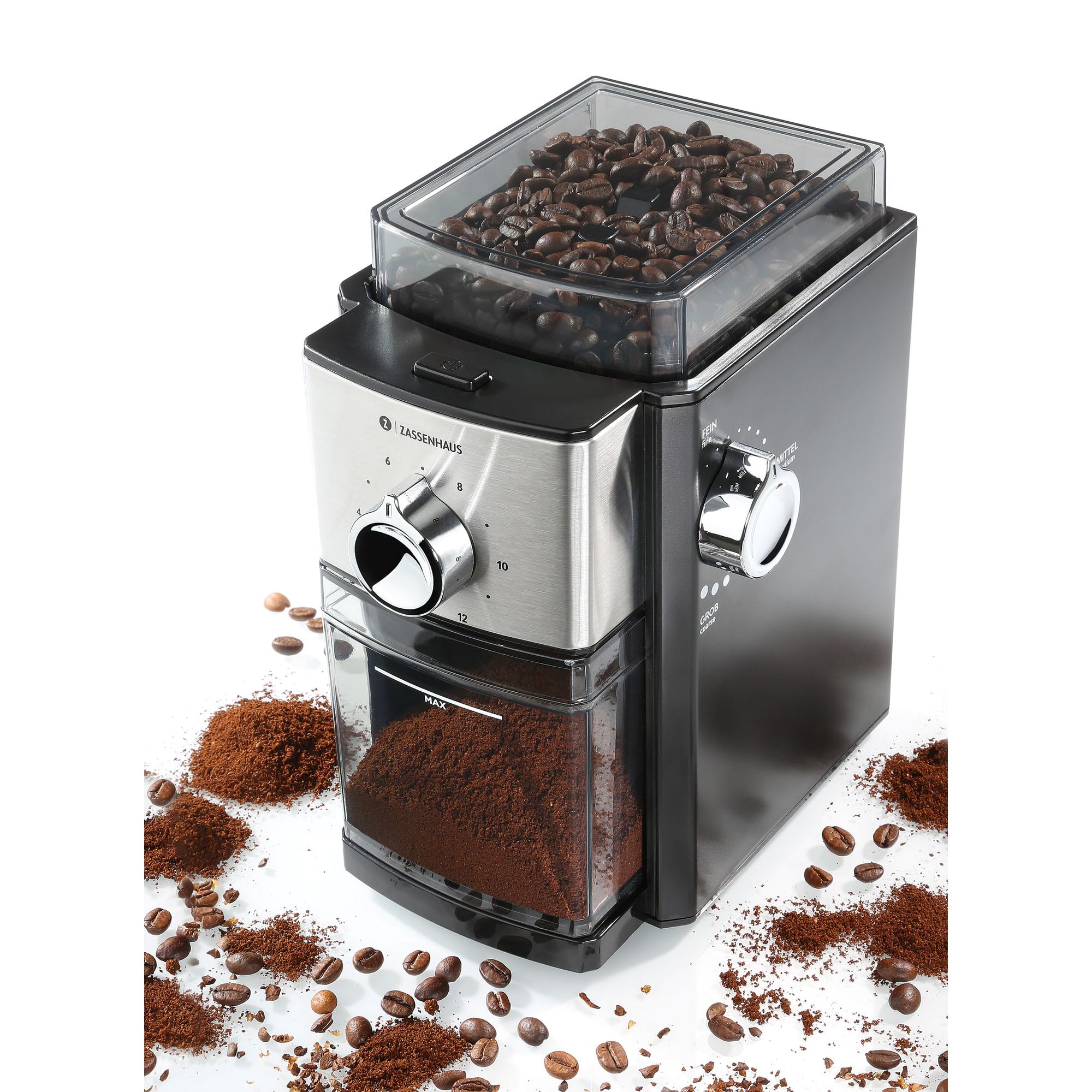 Zassenhaus Molinillo de café eléctrico KINGSTON acero molinillo automático