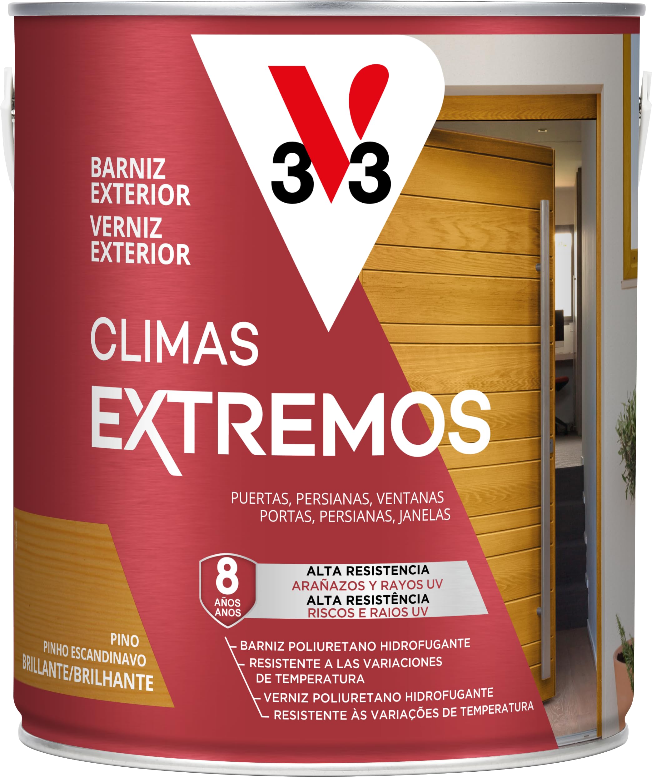 V33 Barniz Exterior Climas Extremos Brillante Pino 2,5L