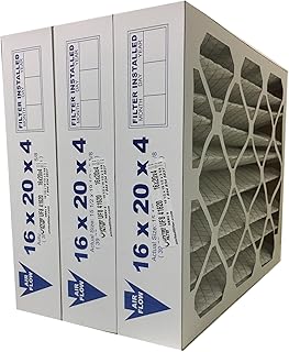 United Filter 16x20x4 MERV 8 Furnace Air Filters (Case of 3) - HVAC Filters Captures Pollen, Mould, Bacteria & Smoke - Replacement Air Filters Made in Canada