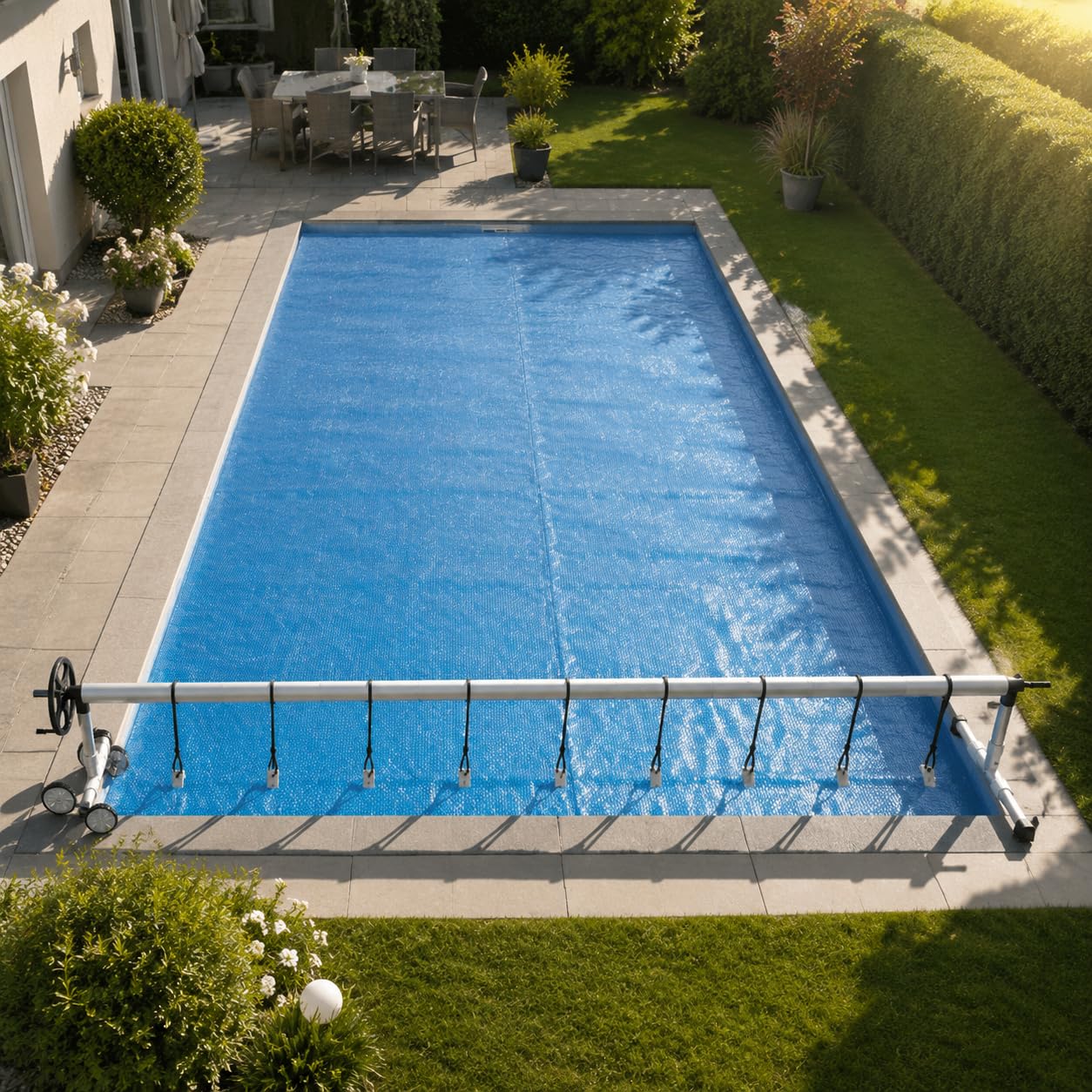 Soontrans Enrollador de piscina longitud 3-5,7 m de tubos telescópicos de