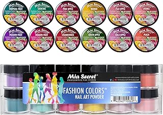 Fashion Color Nail Art Powder 12 Colors Mix