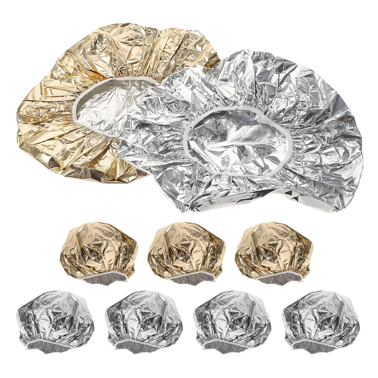 9pcs Hair Processing Heat Caps for Deep Conditioning and Hair Spa Sessions Tinfoil Material Uniform Heat Distribution for Salon and Home Use
