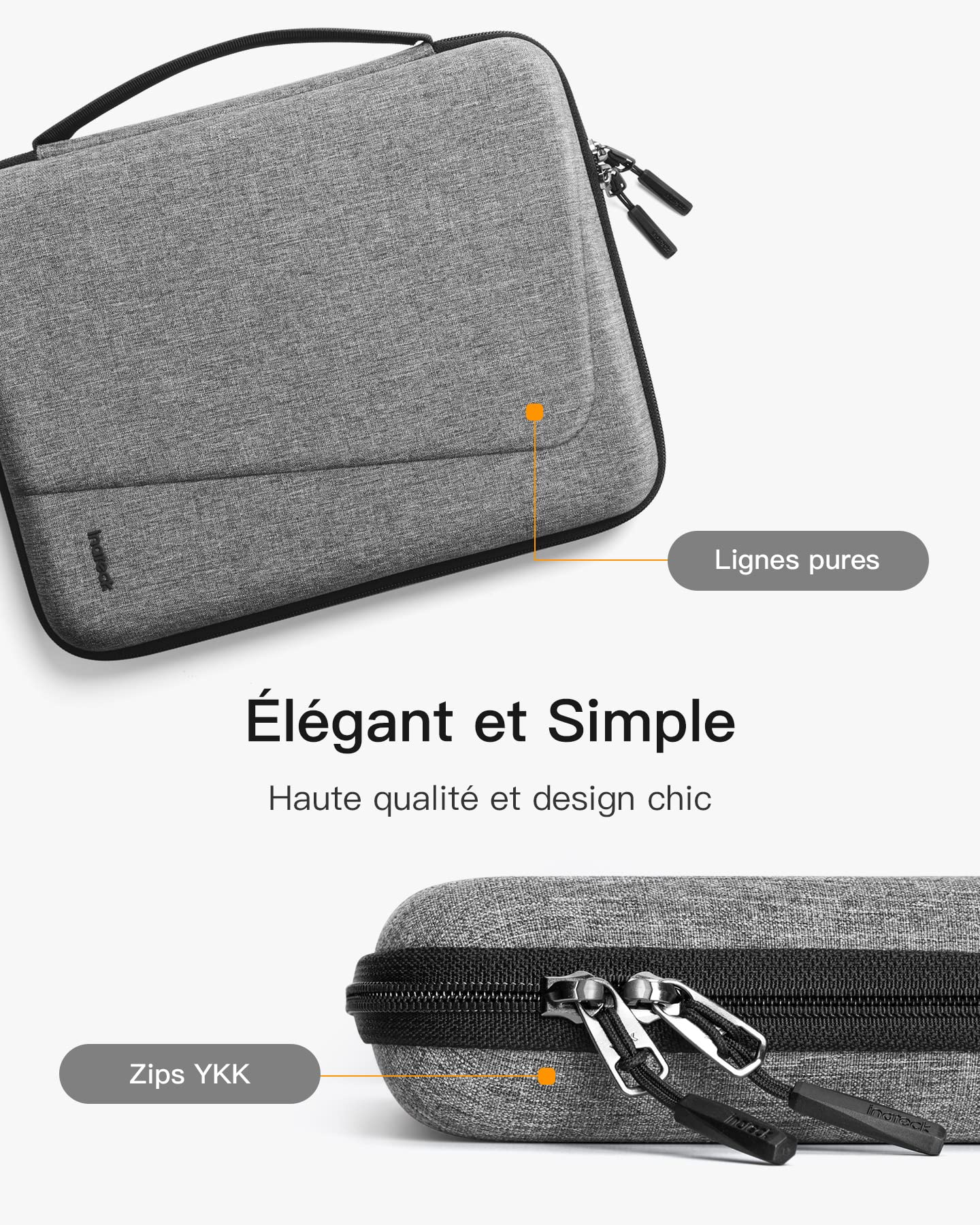Inateck Housse Antichoc 11 Pouces pour Tablette Compatible avec 11 iPad Pro M4 2024, 11 iPad Air M2 2024, 11 iPad Pro M2/M1 2022-2021, 11 iPad Pro 2018-2020, Rigide EVA Absorbant Les Chocs, Gris