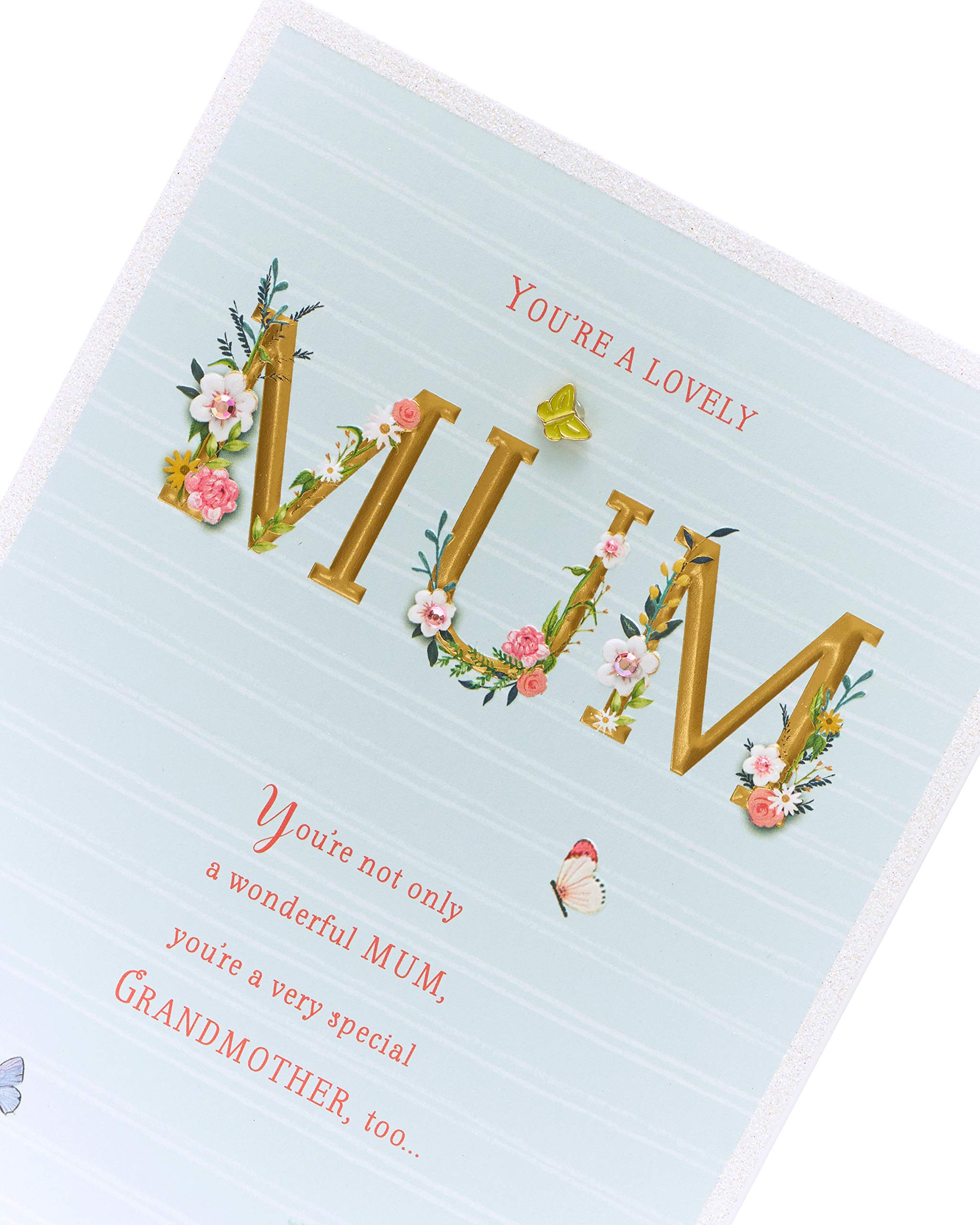Biglietto Di Auguri Per Festa Della Mamma UK Greetings - Con Glitter E Dettagli In Rilievo