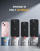 Vista 248 de Miracase Funda magnética para iPhone 14 de 6.1 pulgadas, protector de pantalla de vidrio templado integrado + protector de lente, compatible