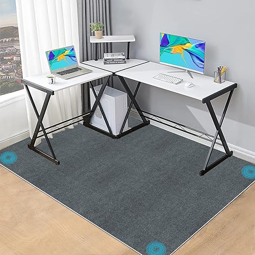 Vista 7 de Tapete para silla de oficina para suelo de madera dura, tapete para silla de escritorio para alfombra, tapete para silla de juegos de computadora