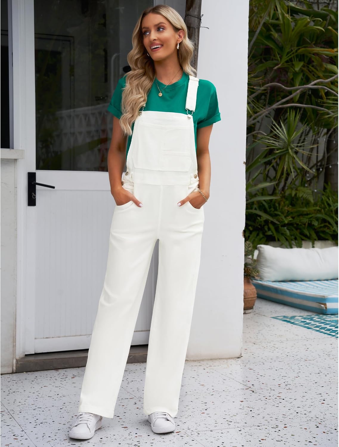 luvamia Overalls Women Loose Fit Denim Bib Baggy Overall Jumpsuit Straight Wide Leg Stretchy Jean Pants Fashion - Image 5