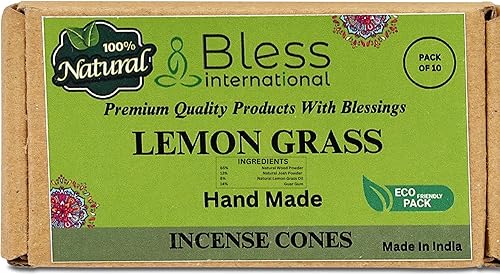 Miniatura 130 de Bless International Cedro 100% natural - Conos de incienso hechos a mano, sumergidos a mano, orgánicos, sin productos químicos para purificación
