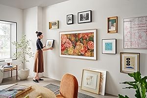 SAMSUNG 65-Inch Class QLED 4K LS03D The Frame Series Quantum HDR Smart TV w/Dolby Atmos, Art Mode, Anti-Reflection, Customizable Frame, Slim Fit Wall Mount with Alexa Built-in (QN65LS03D, 2024 Model)