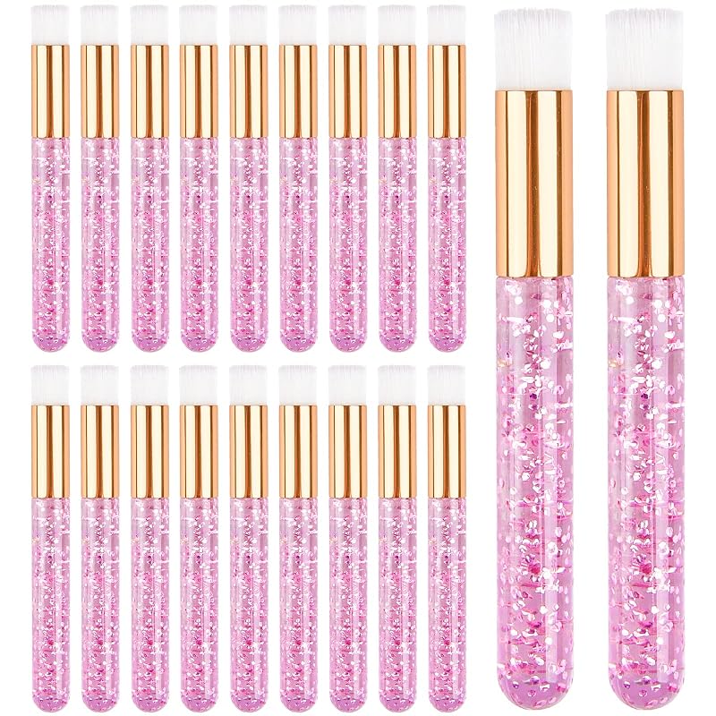 TUZAZO 20 PCS Pink Lash Shampoo Brushes for Cleansing