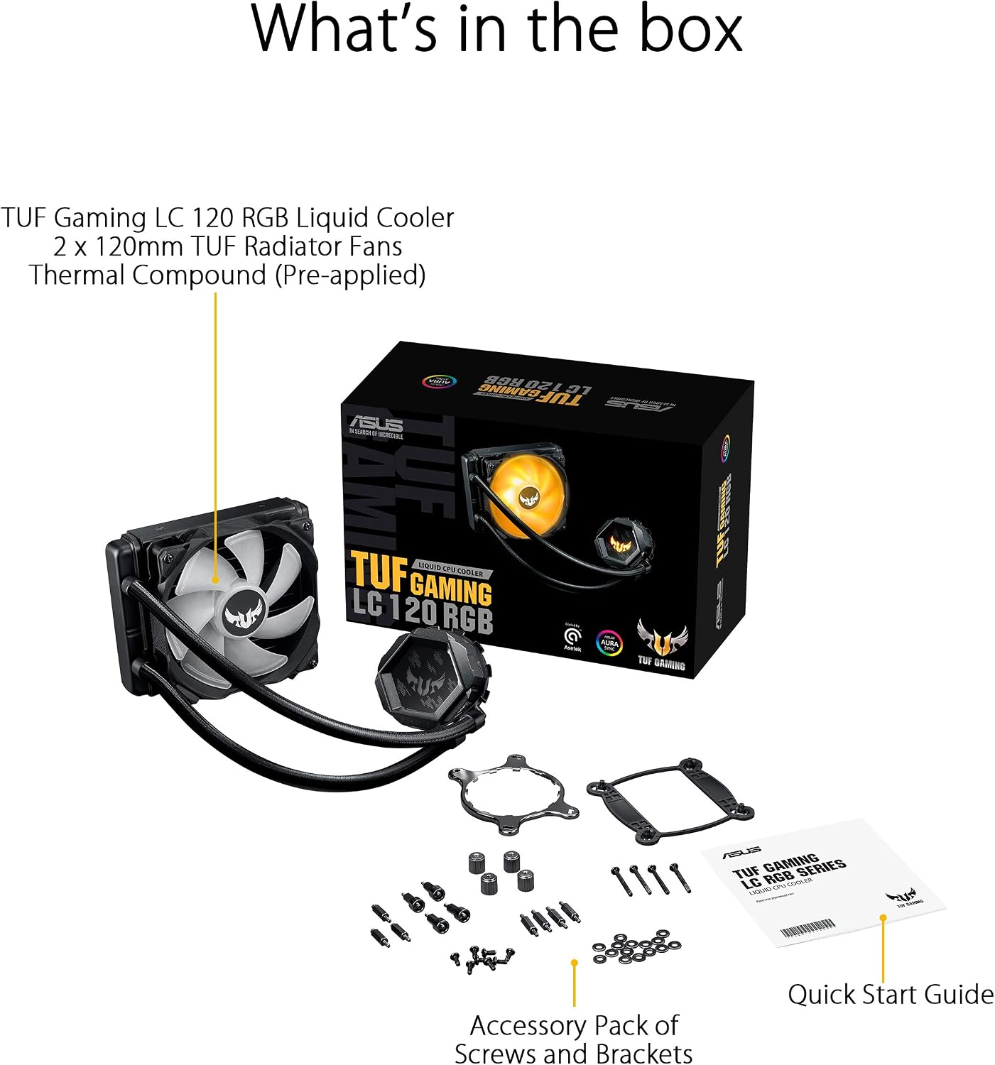 Buy 1 get 1 ASUS TUF Gaming LC 120 RGB All-in-one Liquid CPU Cooler (Aura Sync,TUF 120mm RGB Radiator Fans with Fan Blade Groove Design) Get Discount 70% Price ASUS TUF Gaming LC 120 RGB All-in-one Liquid CPU Cooler (Aura Sync,TUF 120mm RGB Radiator Fans with Fan Blade Groove Design)