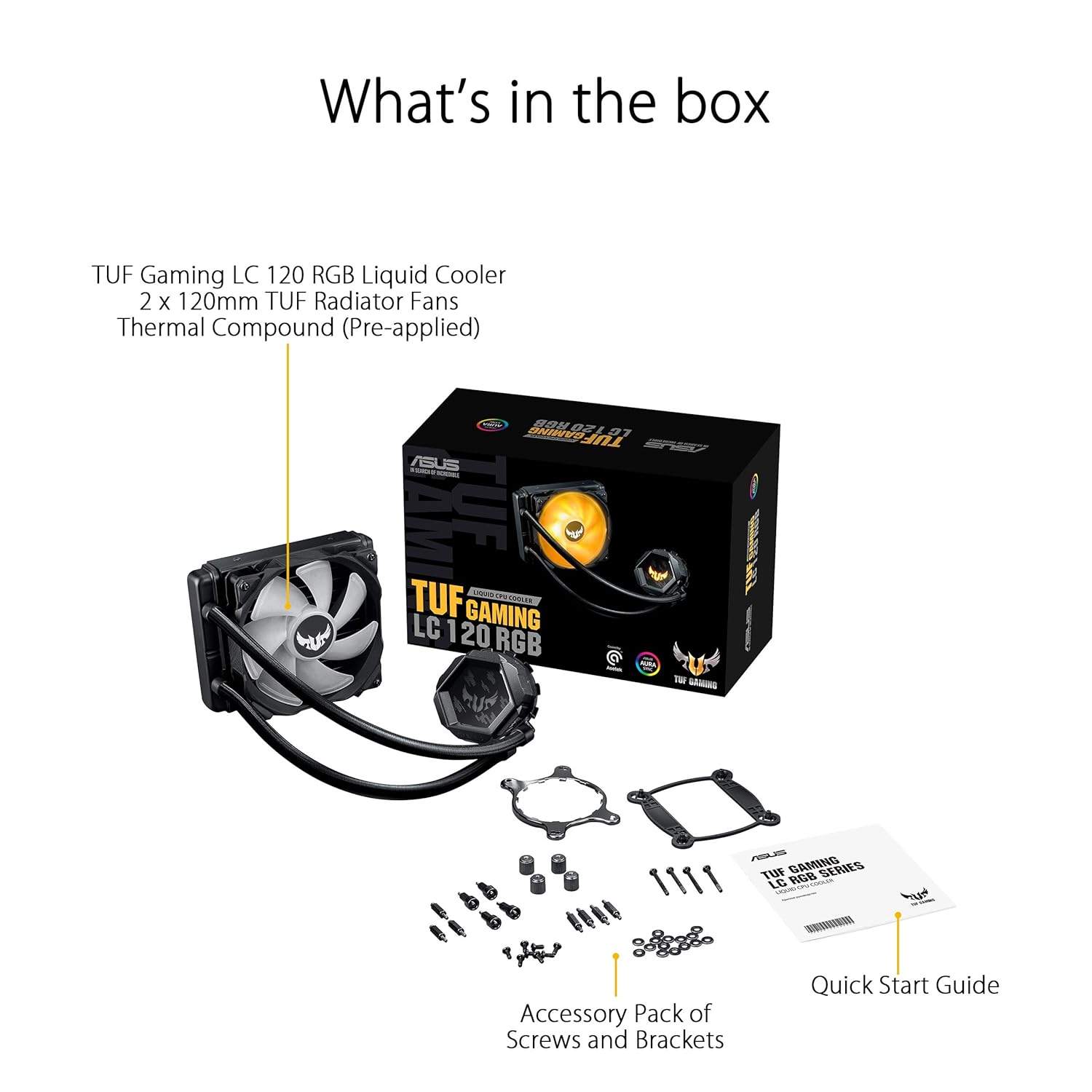 Asus Tuf Gaming Lc 1 Rgb All In One Liquid Cpu Cooler Aura Sync Tuf 1mm Rgb Radiator Fans With Fan Blade Groove Design Amazon In Computers Accessories