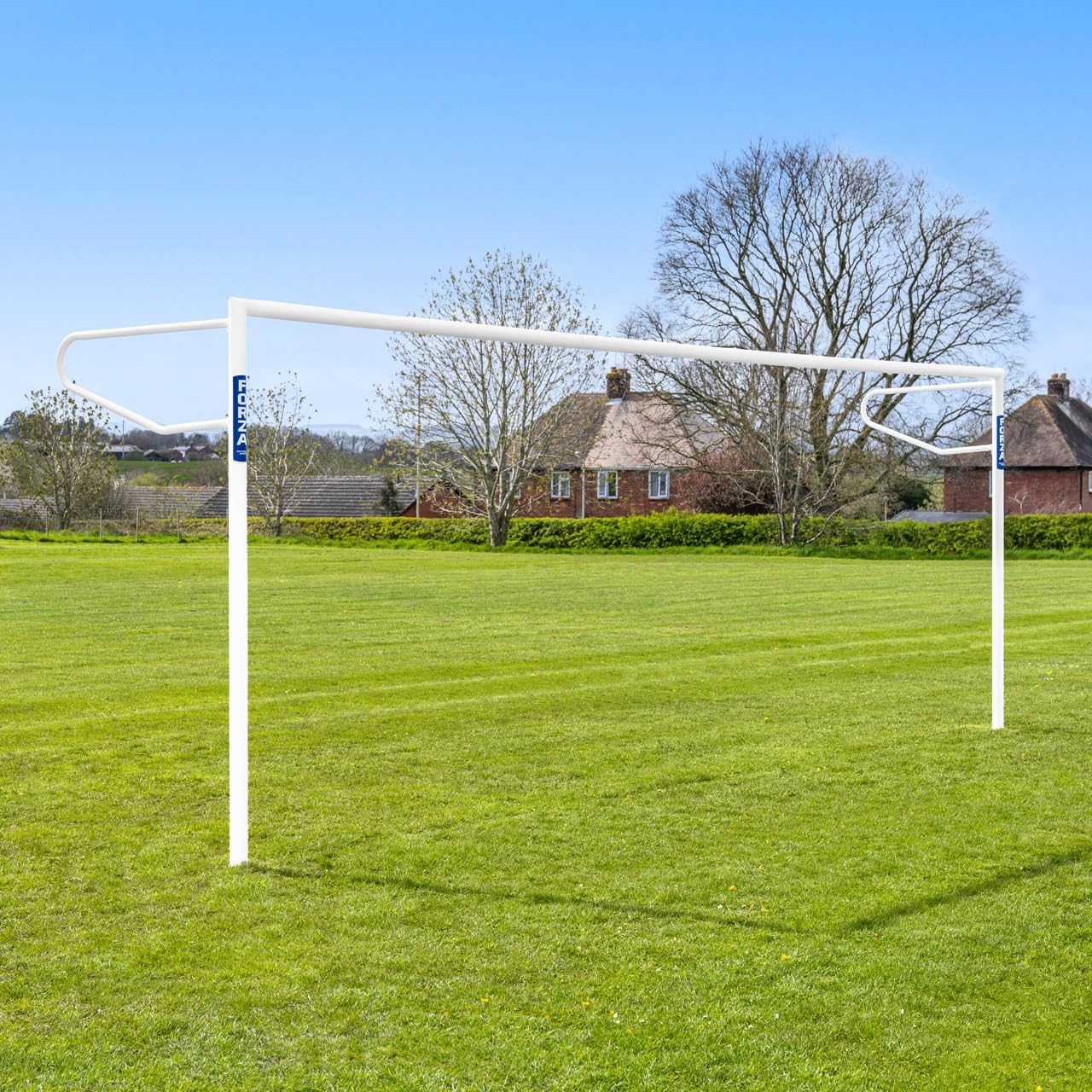 FORZA Socketed Steel76 Soccer Goals | Ultra-Durable Steel & Weatherproof In-Ground Soccer Net & Posts – 5 Sizes & 4 Package Options