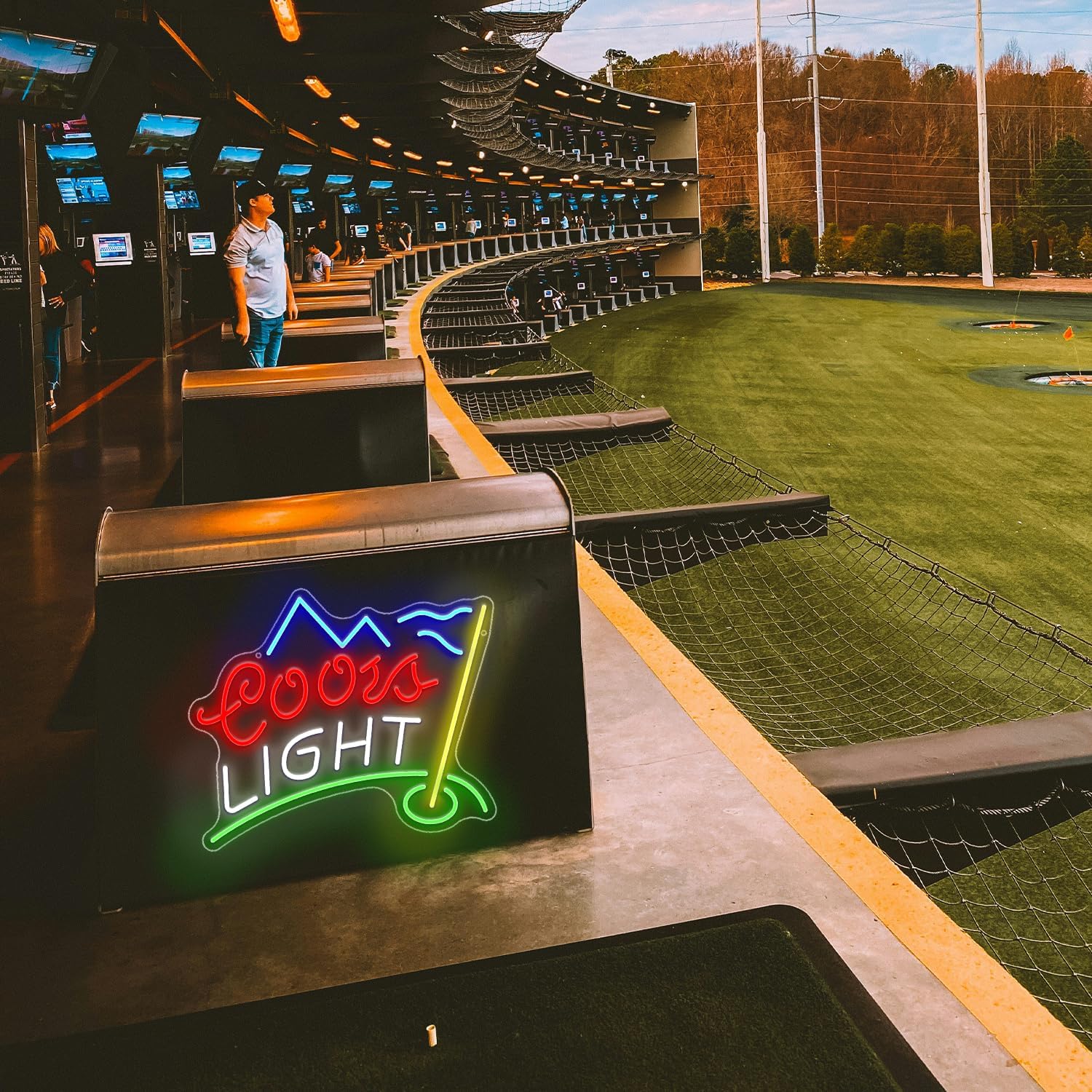 Golf Neon Sign for Wall Decor Led Business Signs Suitable for Man Cave Crs Light Bar Pub Creative Neon Lights Signs with USB Powered for Coors Light Golf Club Backdrop Lights Wall Hanging Decor