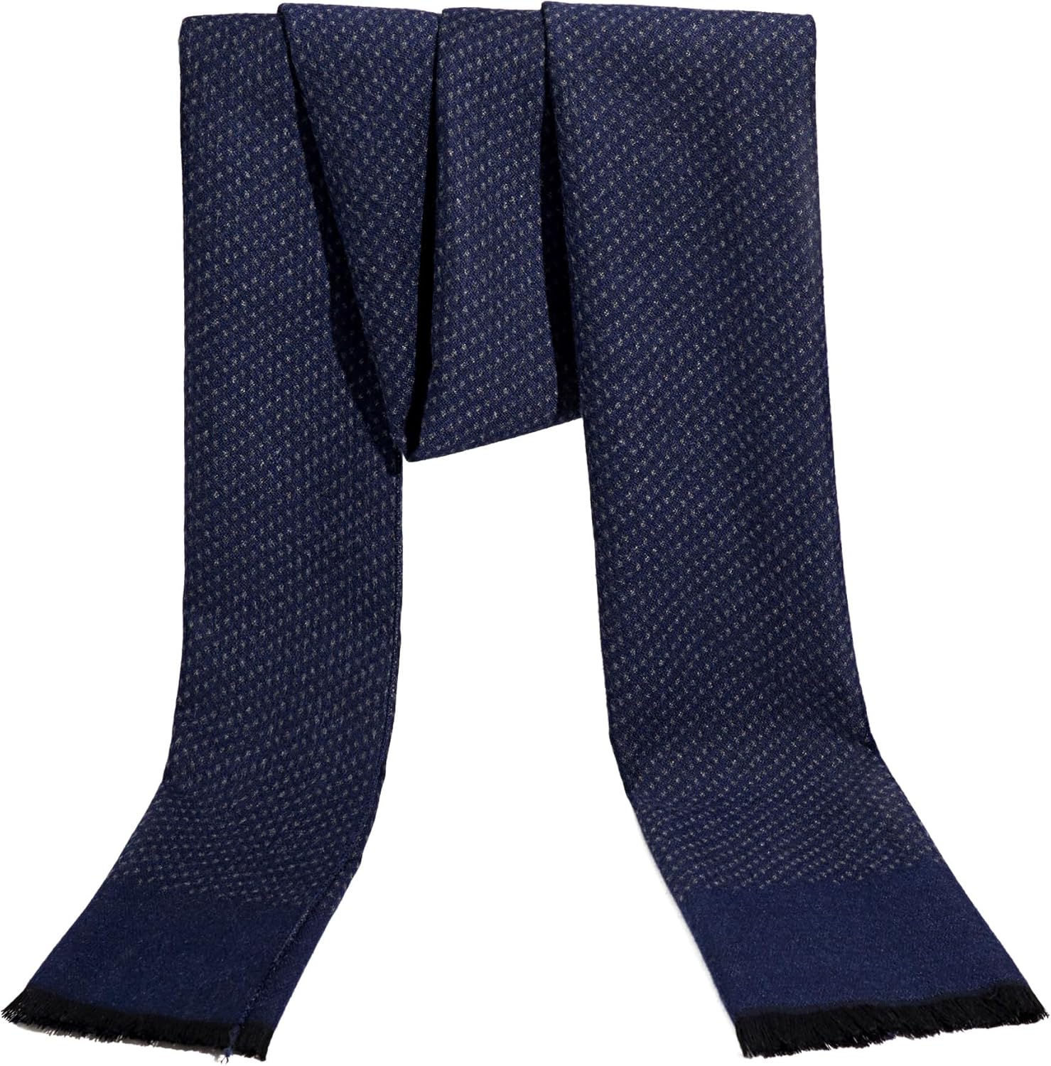 Men's Winter Warm Scarf Premium Cashmere Feel, Luxuriously Soft Long Plaid Pattern - Image 3