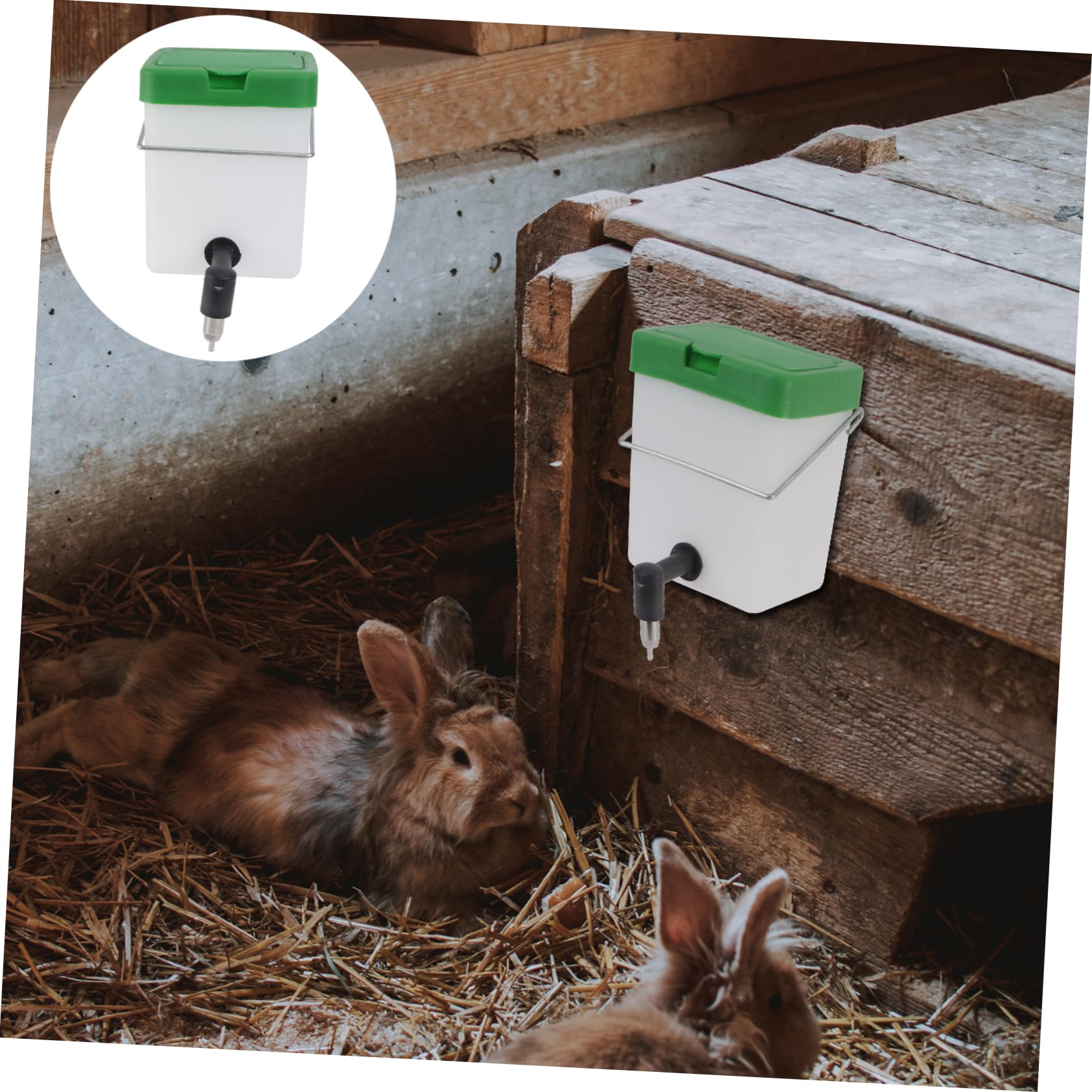 2stücke Automatischer Trinkbrunnen Für Kaninchen Umweltfreundlicher Wasserspender Mit Leichtem Design Aus Hochwertigem Material Leicht Zu Reinigen Leckagen