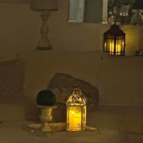 Miniatura 2 de Enido 9 velas LED parpadeantes sin llama con temporizador remoto para ambiente romántico y decoración del hogar, pilar a pilas con llama 3D (D 2.2"