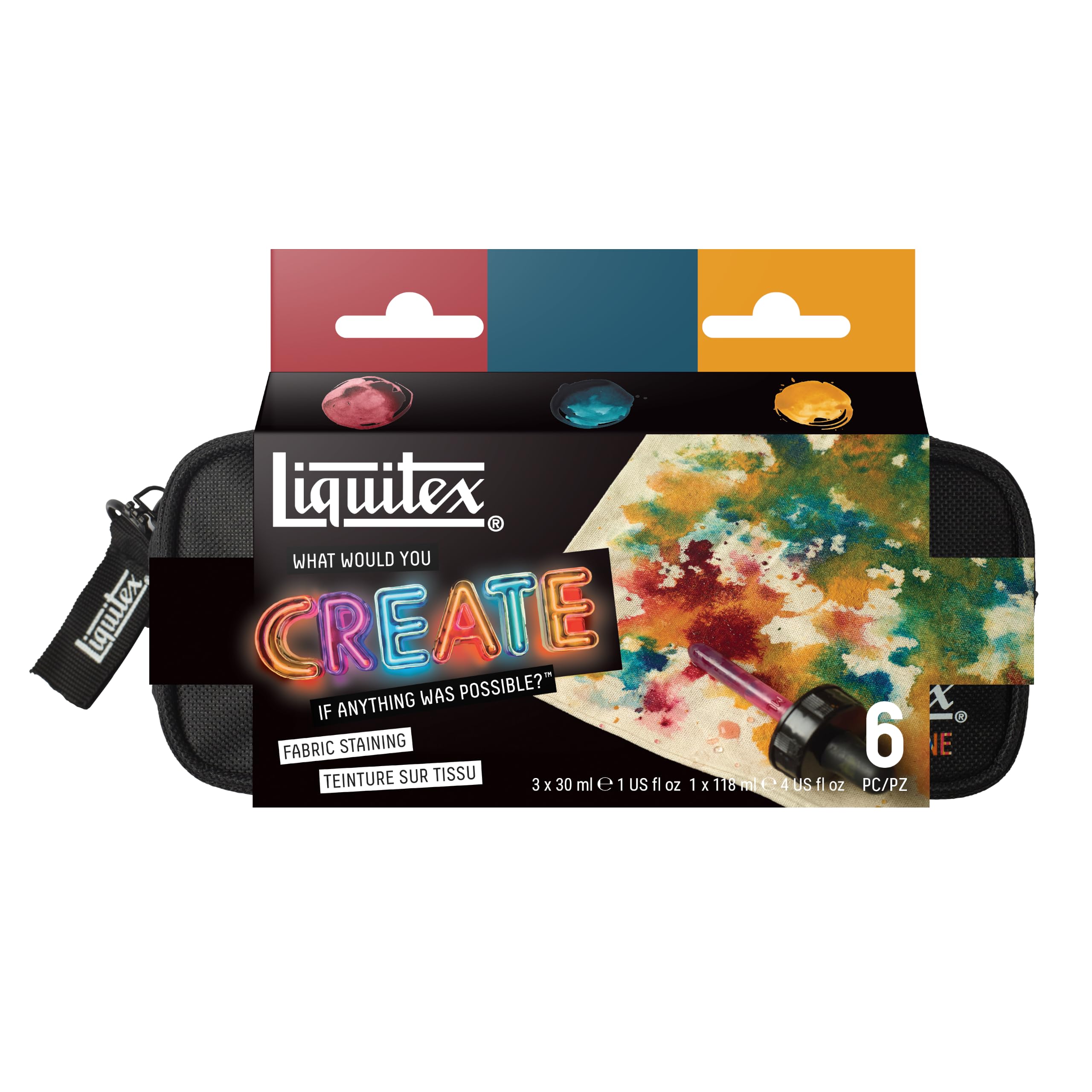 Liquitex WWYC Set Encre Acrylique Professionnelle - Teinture sur Tissu (6 pièces)